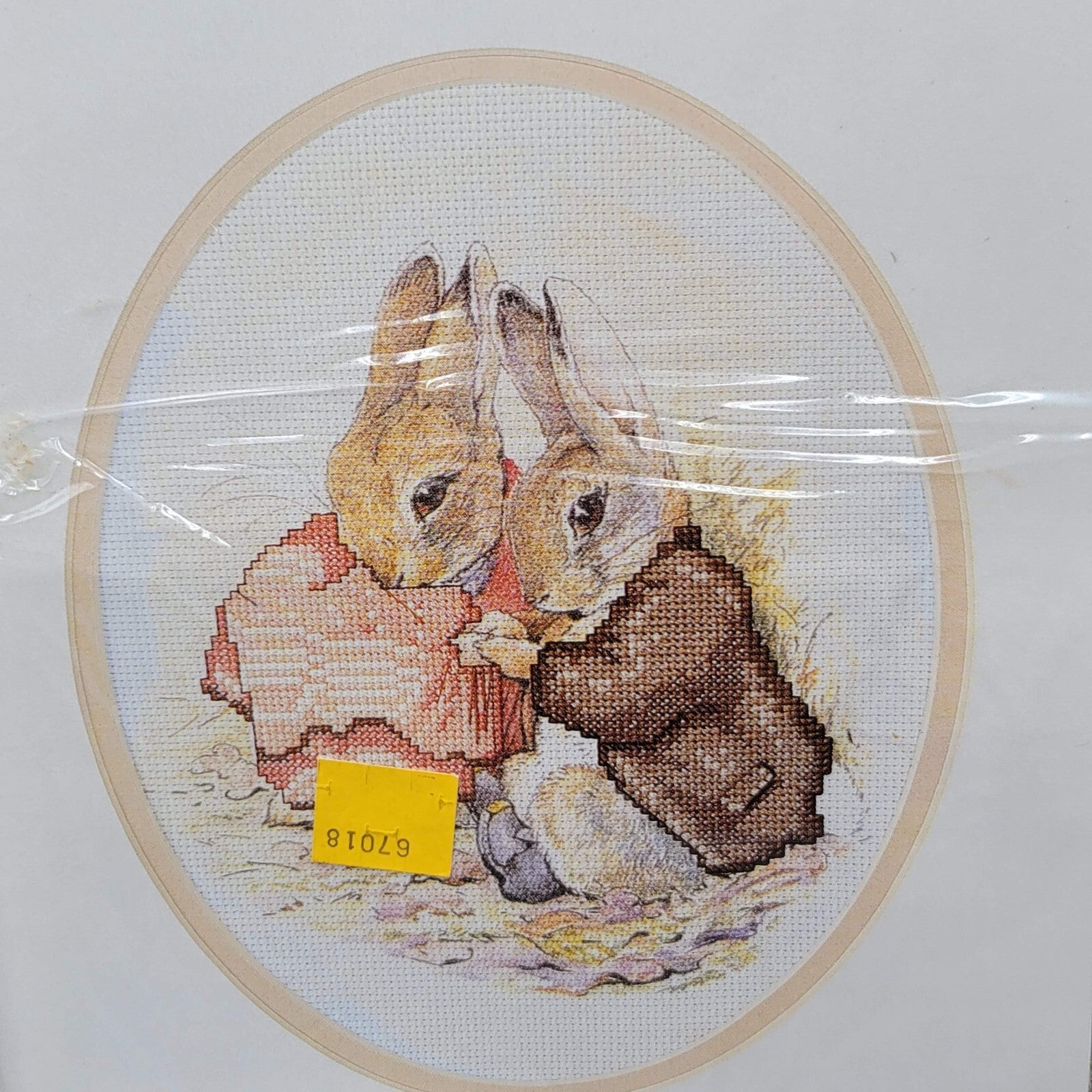 Vintage Benjamin Bunny and Peter Rabbit ColorArt Cross Stitch Kit NIP 8x10