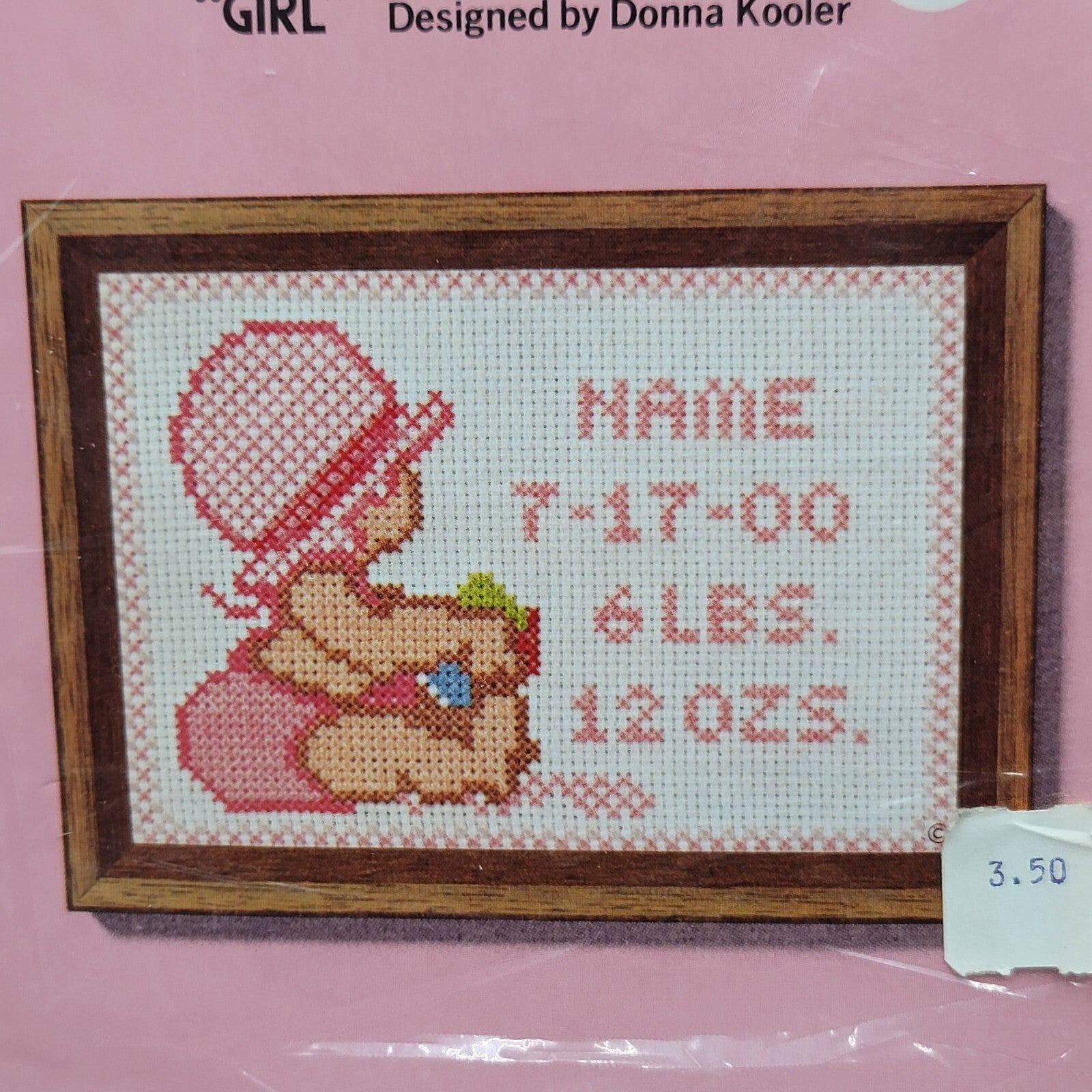 Jiffy Stitchery Sunset Cross Stitch Kit Baby Girl Donna Kooler Free Shipping