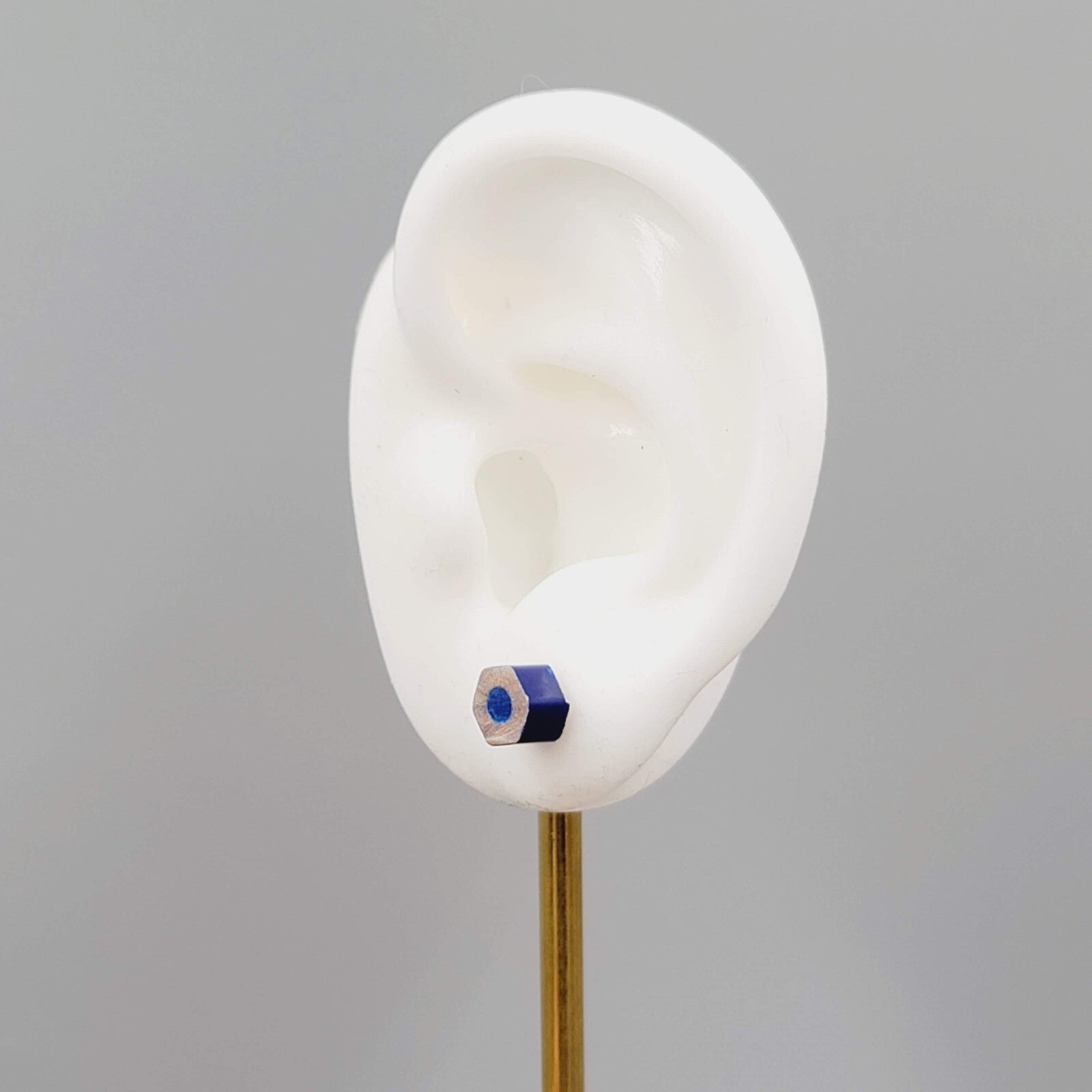 Blue Colored Pencil Stud Pierced Earrings Studs Teacher Artist 1/4"