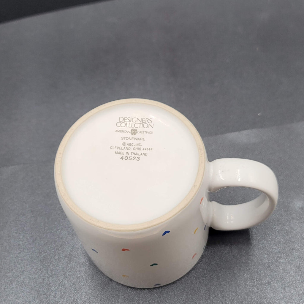 Vintage I Love You Hearts Coffee Mug Tea Cup Ceramic Designers Collection