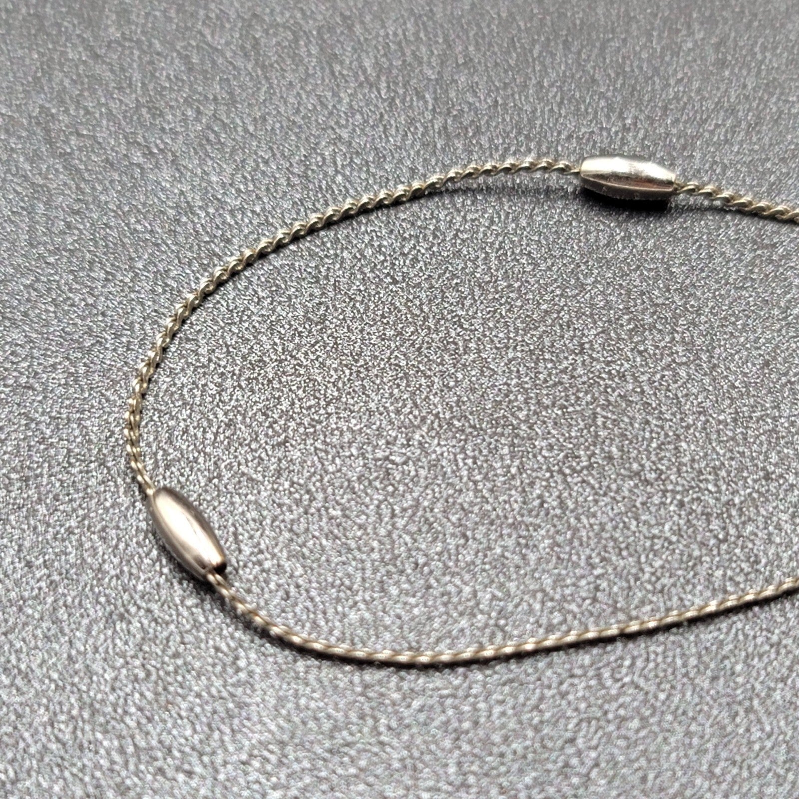 Vintage MONET Silver tone Chain Station Necklace 15" Small and Dainty