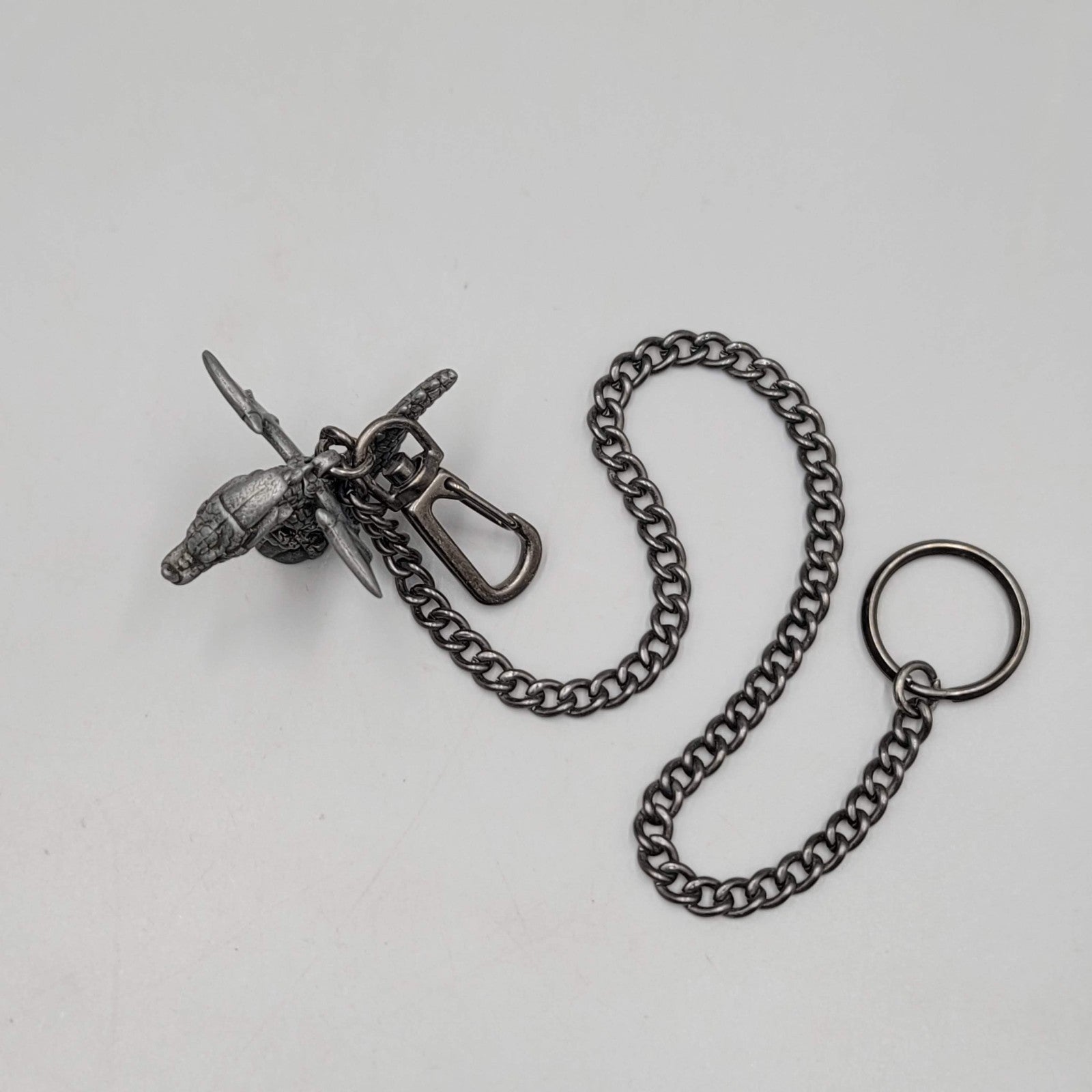 Dragon Chain Wallet Key Chain Gunmetal Gray
