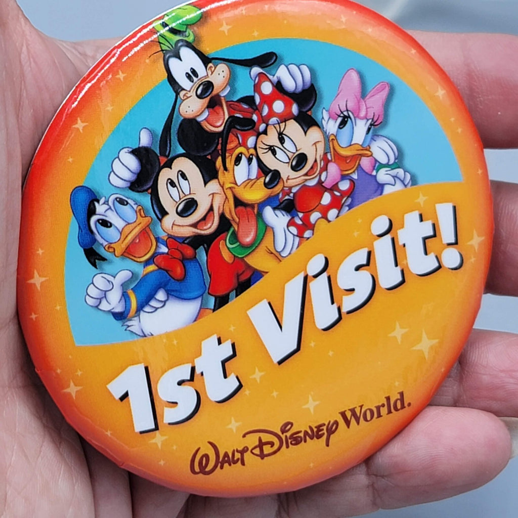 Walt Disney World 1st Visit Pin Button Disneyland 3"