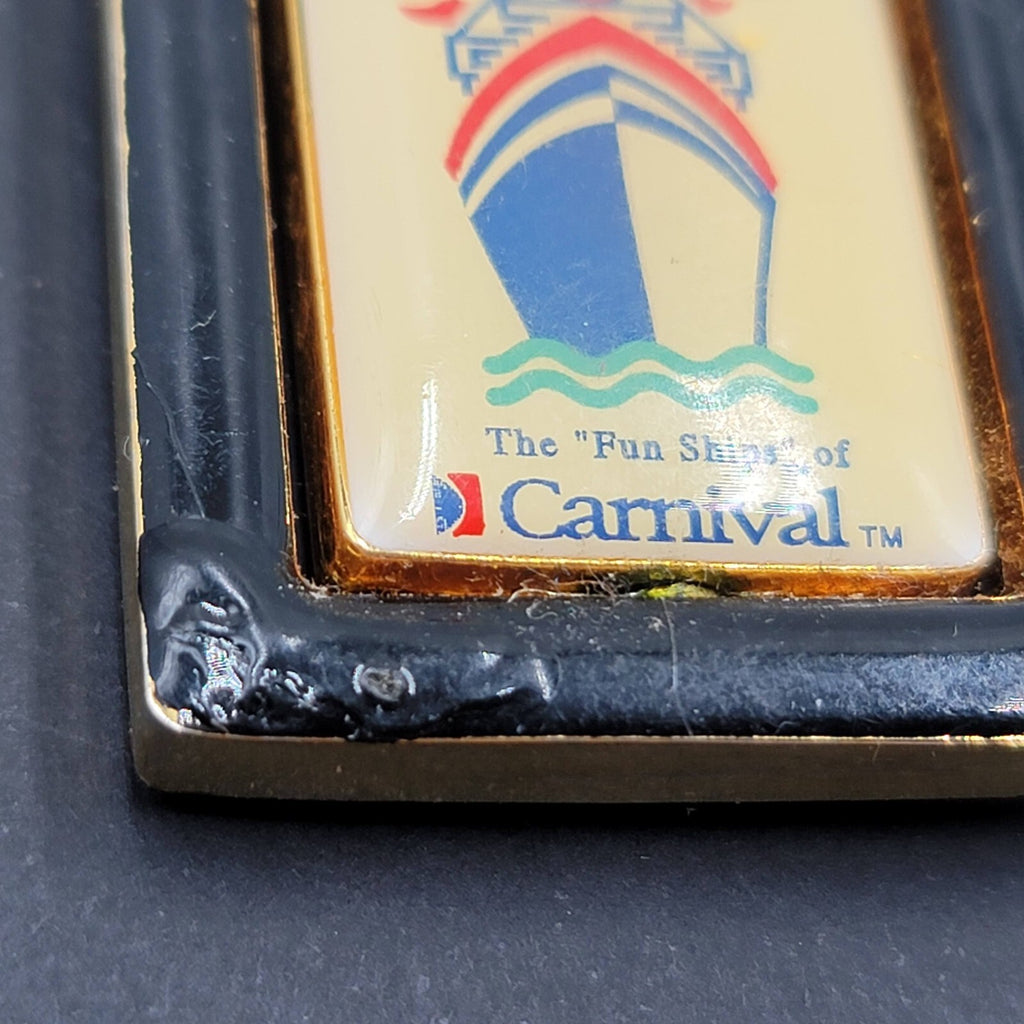 Vintage Keychain Carnival Cruises The Fun Ship Cruise Ship Metal Enamel Spinner