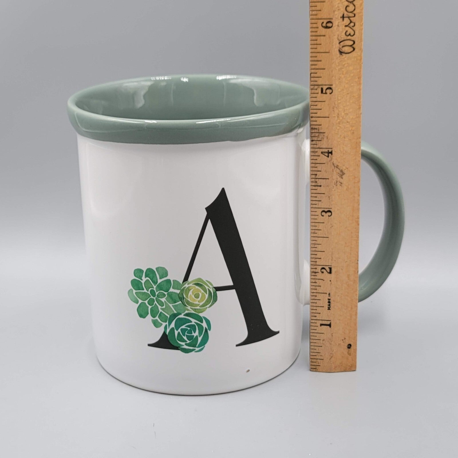 Coffee Mug DesignPac Gifts Floral Monogram Letter A 20 oz Ceramic Large