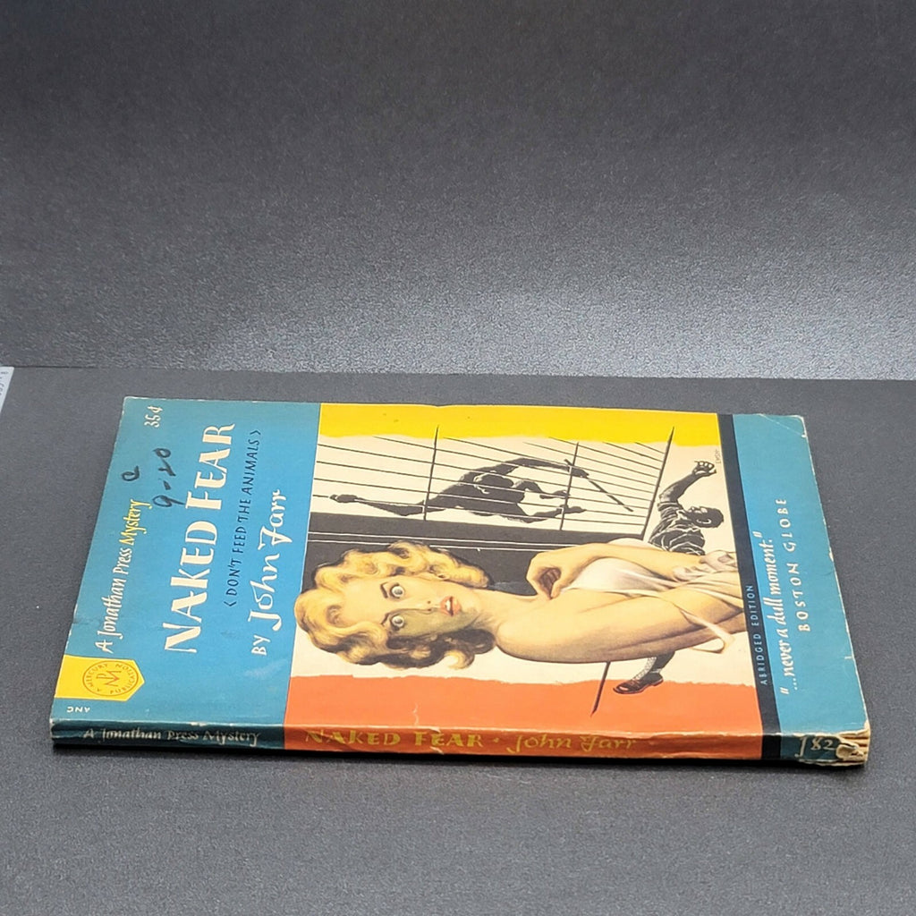 Naked Fear by John Farr 1955 Jonathan Press Mystery Paperback no. 82