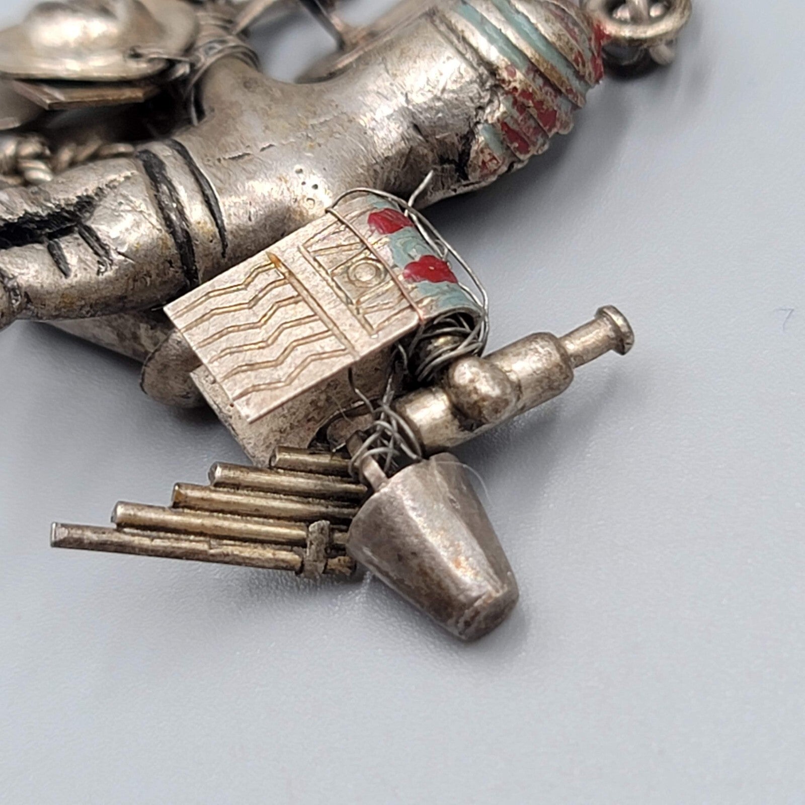 Vintage Sterling Silver Brooch Pin 925 Pendant Peru Figural Junk Dealer SO CUTE!