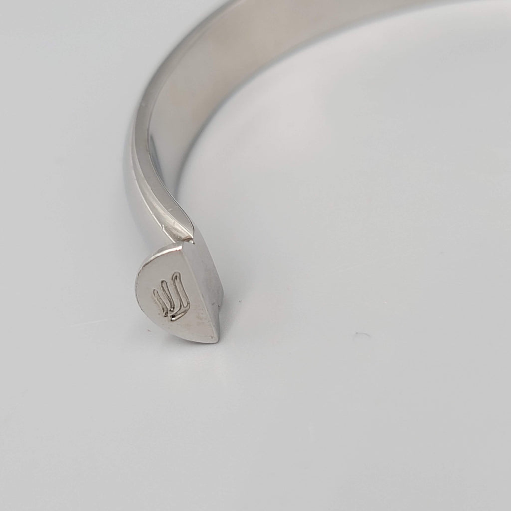 ASHLEY BRIDGET SILVER TONE OPEN CUFF BRACELET