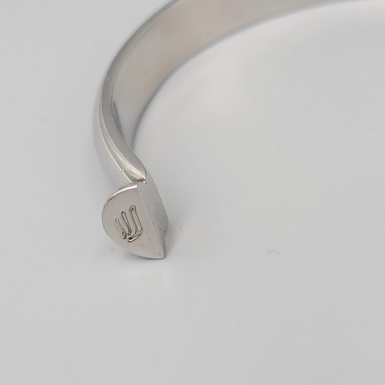 ASHLEY BRIDGET SILVER TONE OPEN CUFF BRACELET
