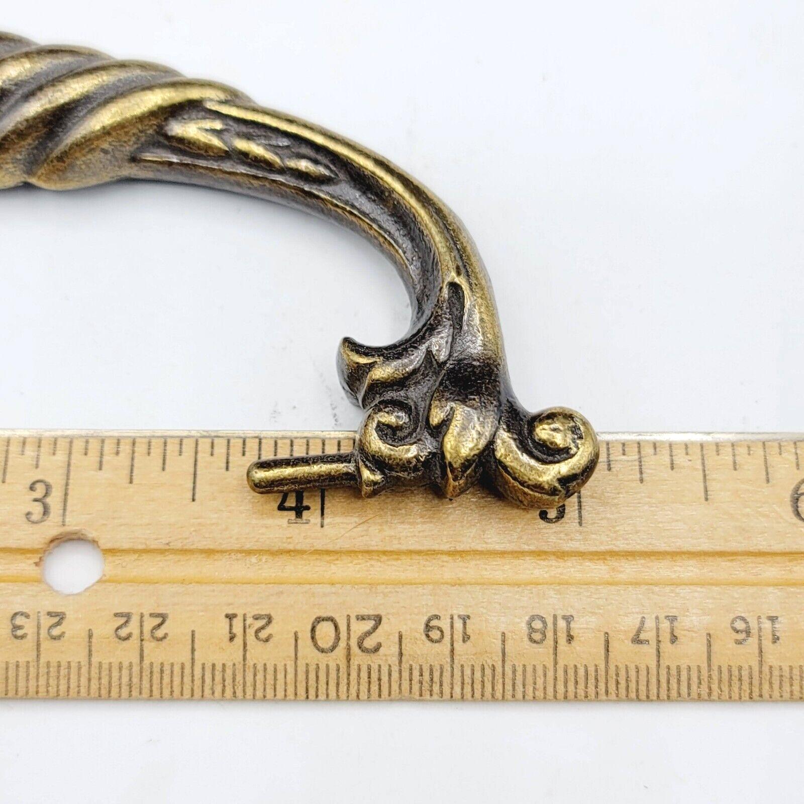 Vintage Brass Bail Pull for 4 in Pull Handle Replacement