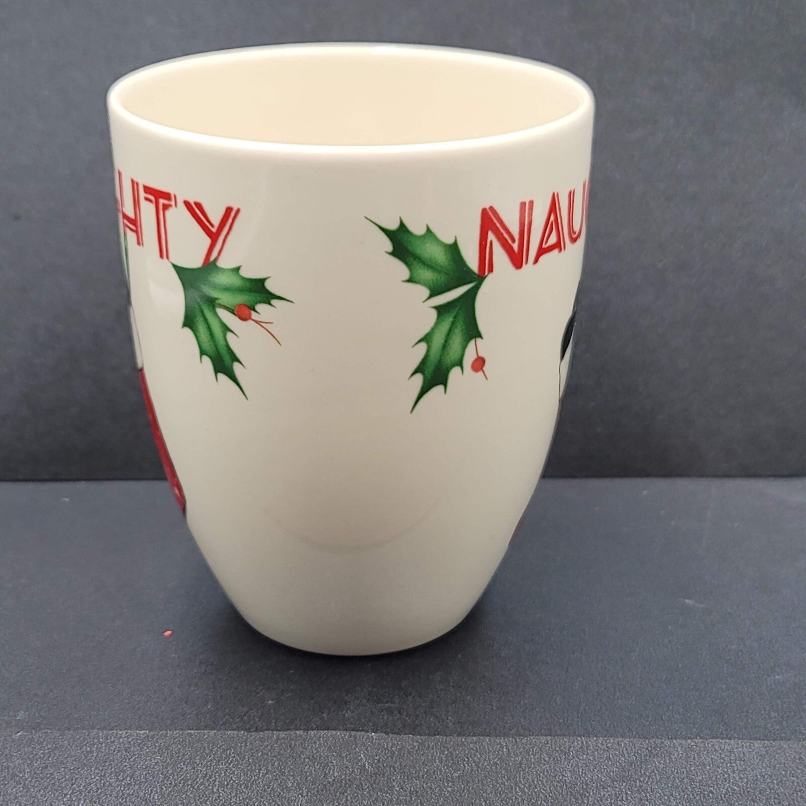 Lenox Christmas Mug Holiday Naughty Stocky Full of Coal