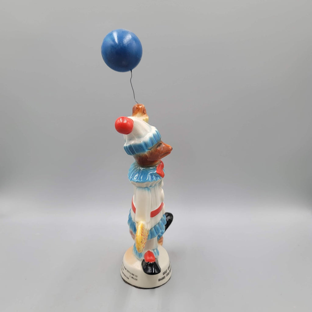 VtgJim Beam Regal China Clown Blue Balloon Decanter 1980 NE Beam Club Foxie