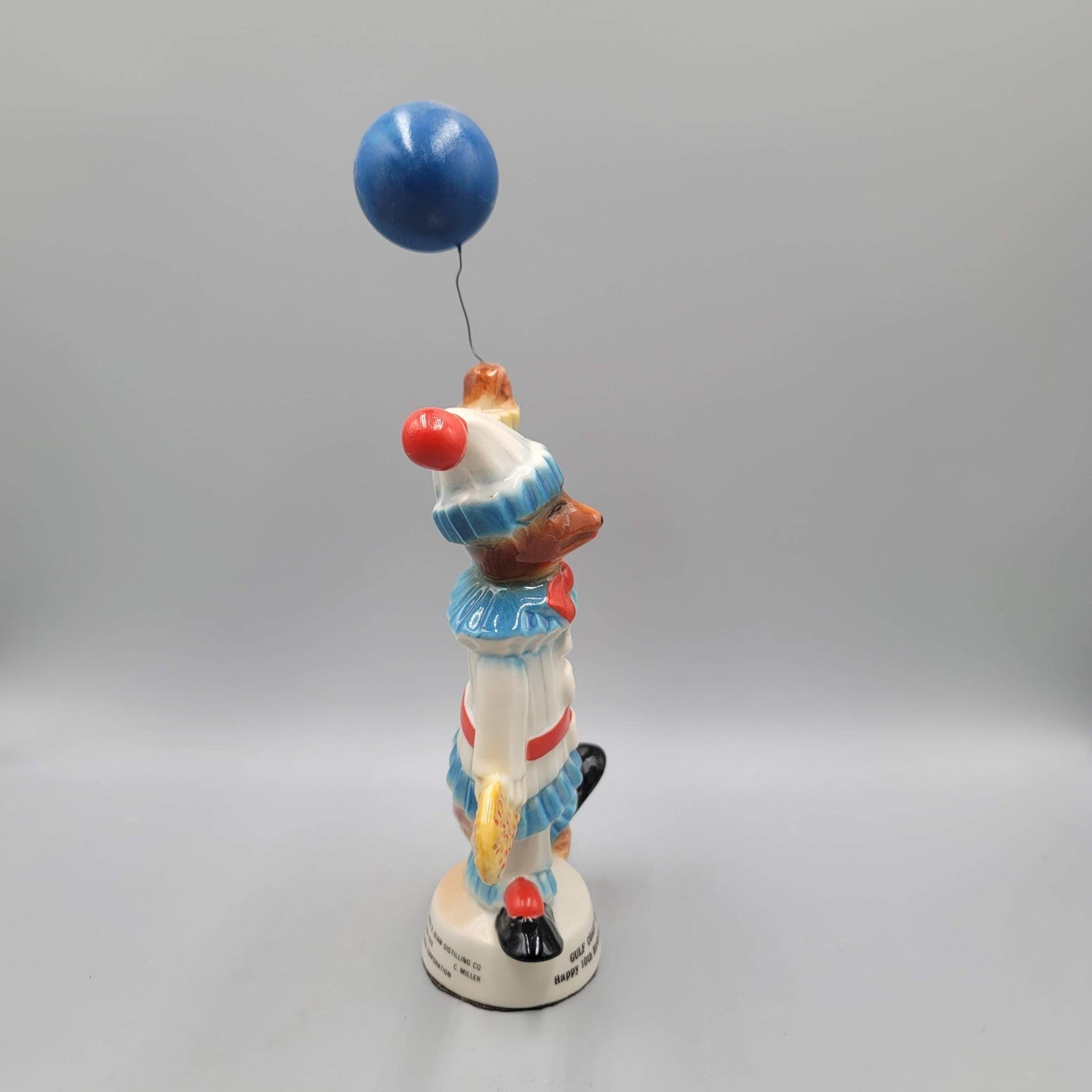 VtgJim Beam Regal China Clown Blue Balloon Decanter 1980 NE Beam Club Foxie