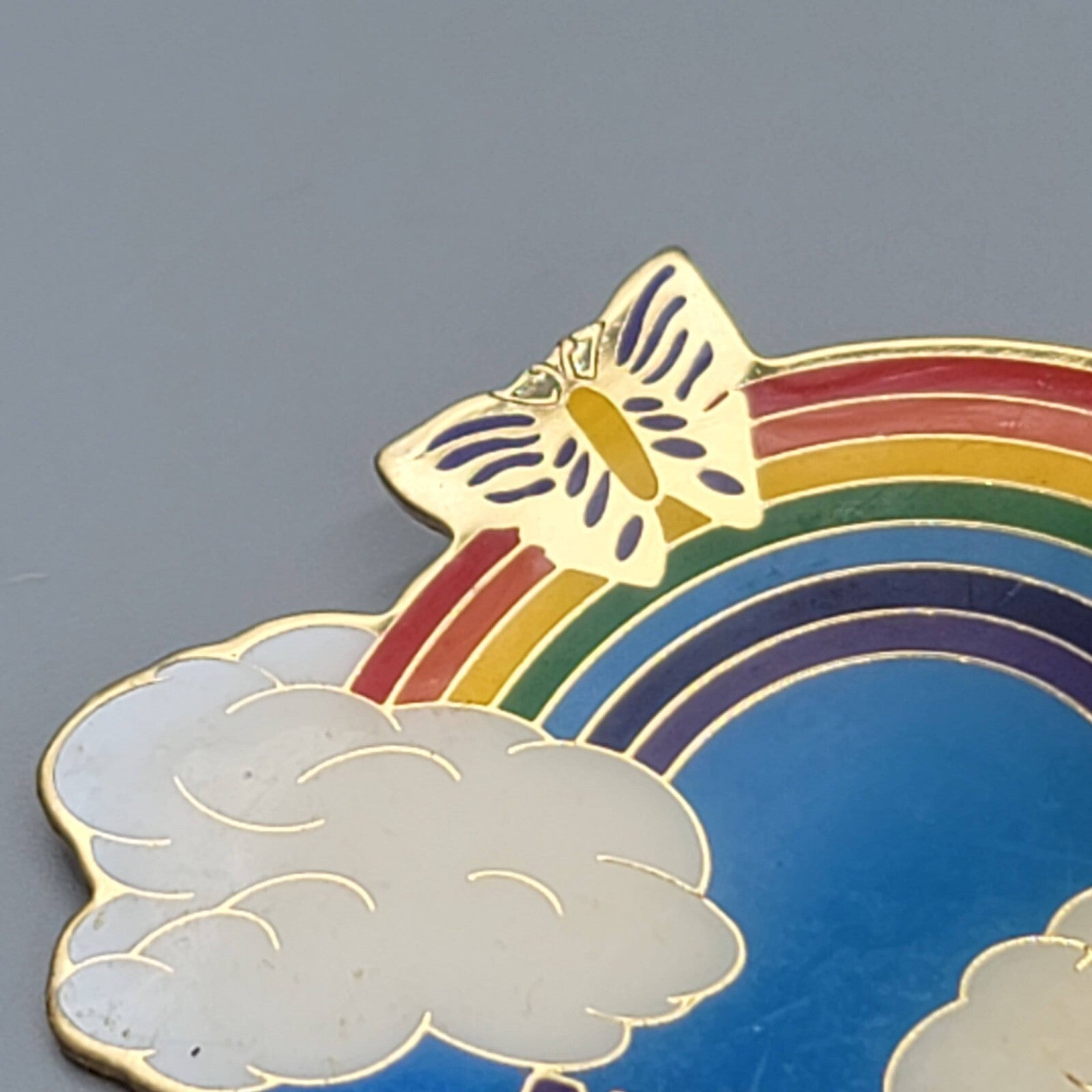 Enamel Pin Lot of 2 Rainbow Butterfly Ankh Lapel Hat Pride