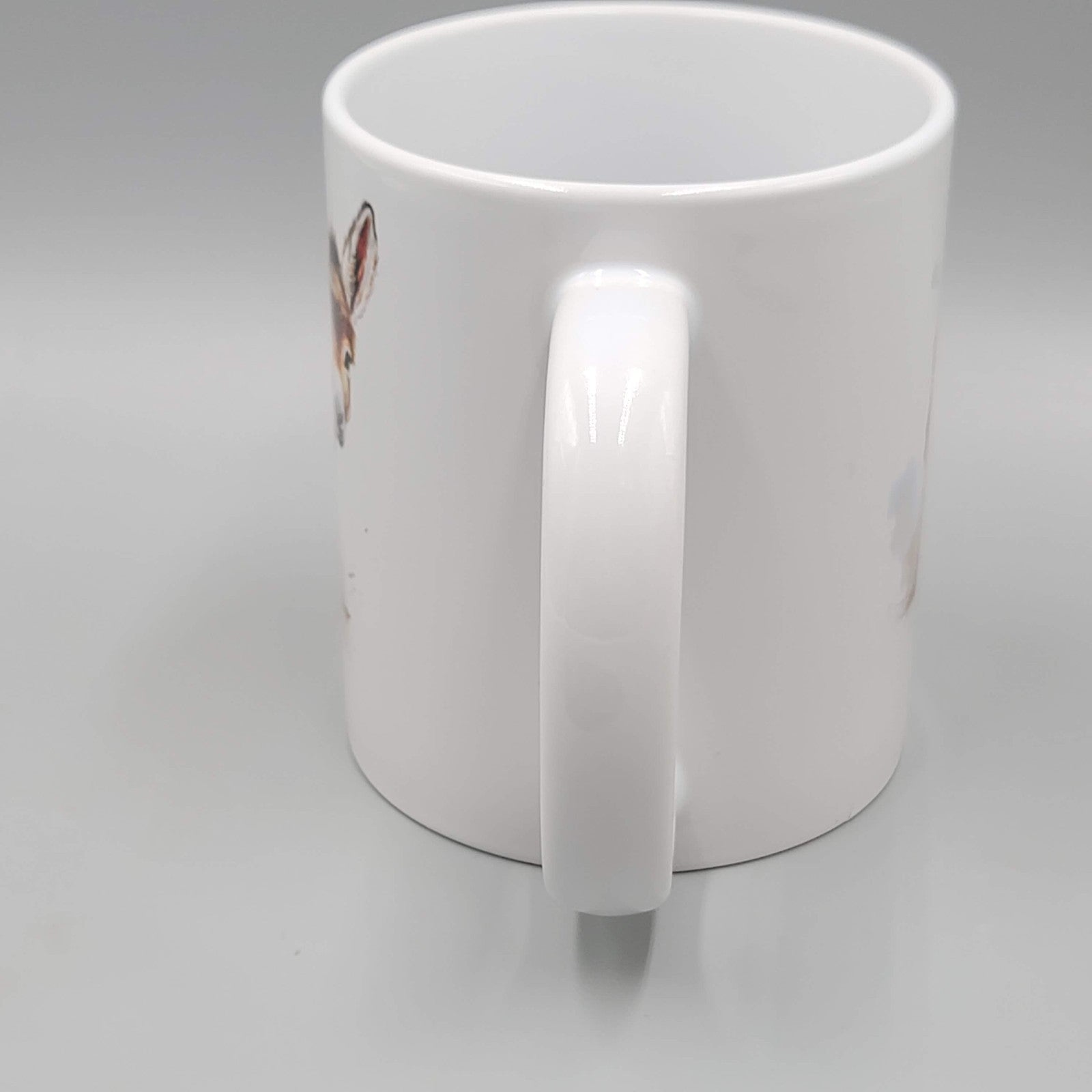 Cute Donkey Coffee Mug Artsy Ceramic White Tea Cup