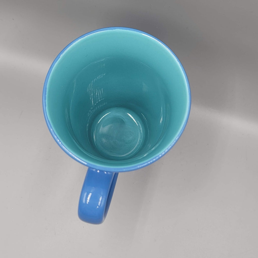 Disney Store Frozen Keep Calm and Let It Go Coffee Mug Blue Elsa