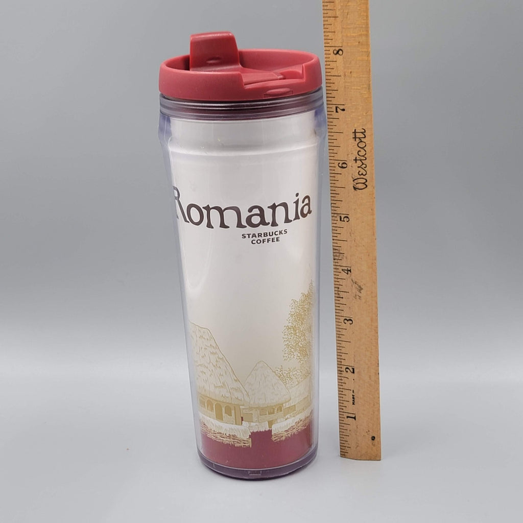 Starbucks Romania Global Icon Collection 12oz Plastic Tumbler 2004