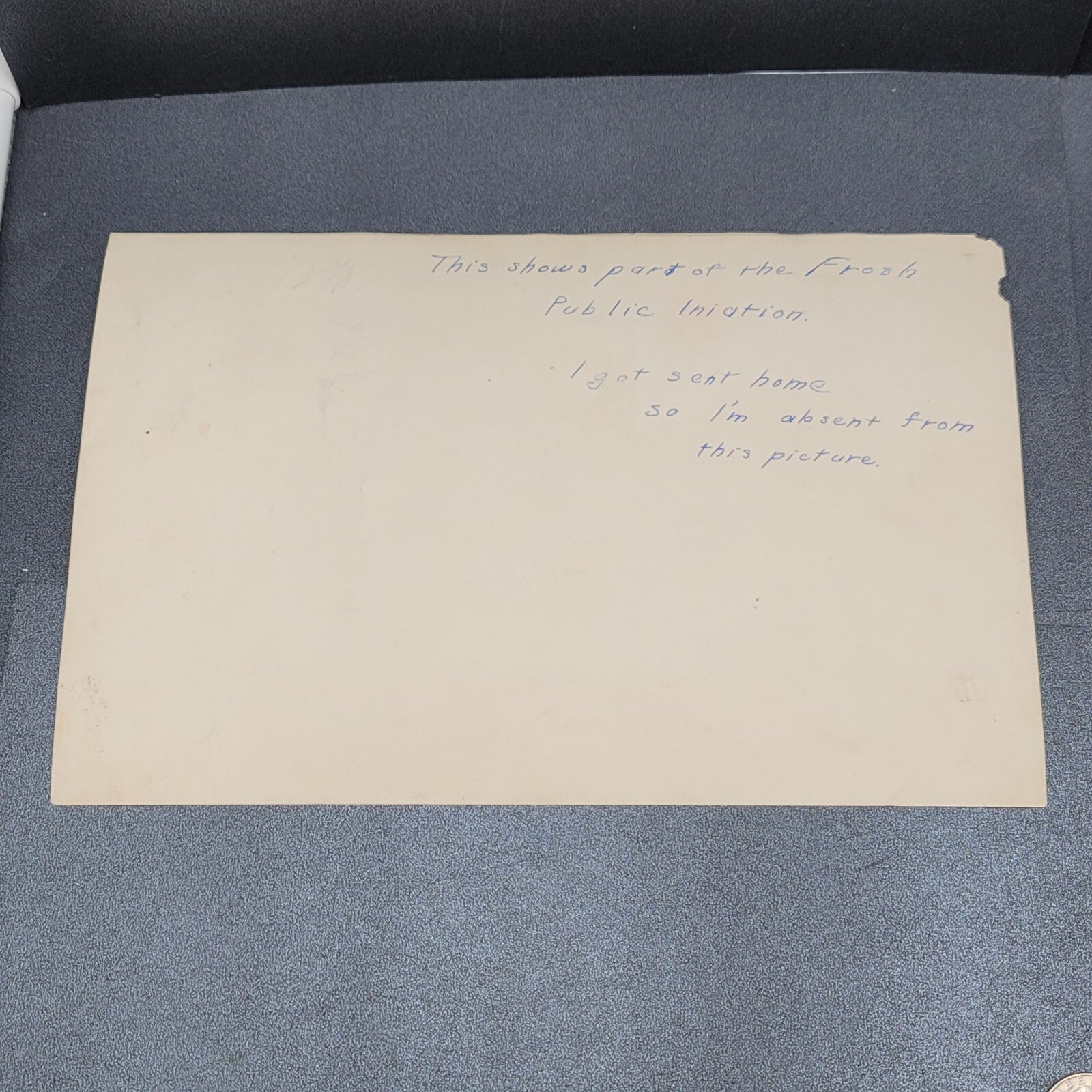 Rare Antique University Freshman Initiation Costume Black White Photo 10"x6.5"