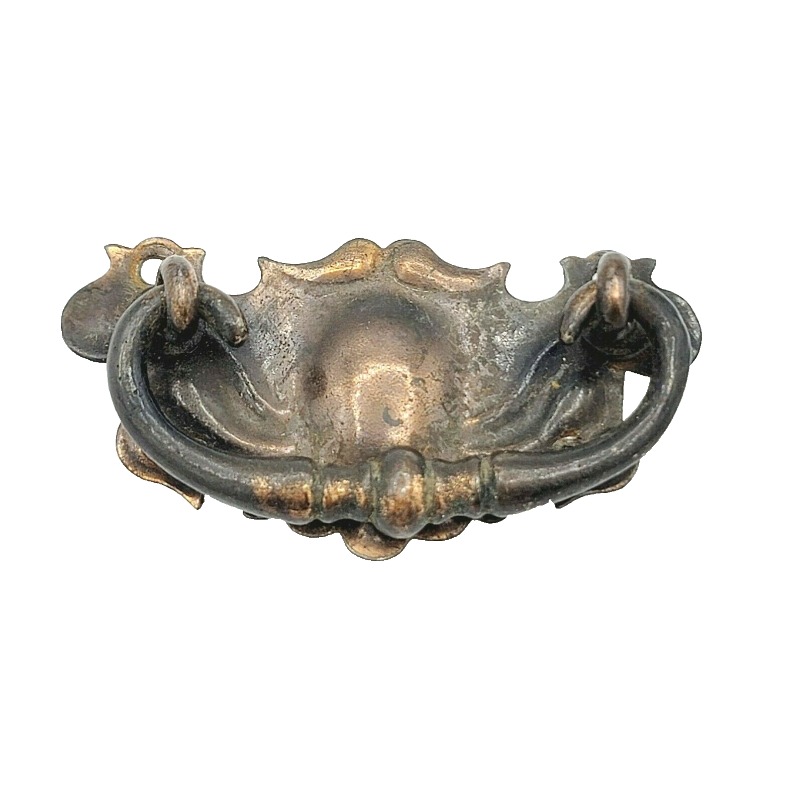 Vintage Steel Drawer Pull Bronze tone Salvage Hardware SINGLE ONLY