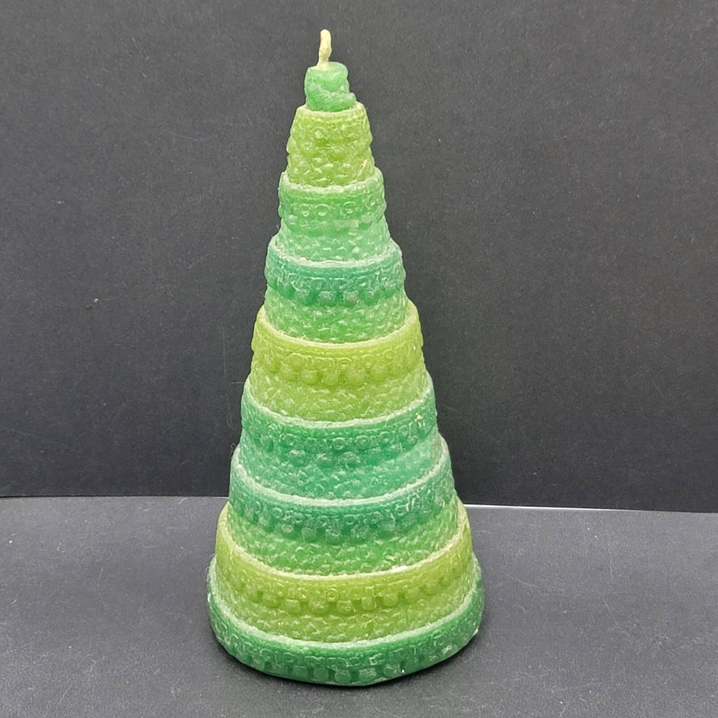 Vintage Hallmark Christmas Tree Candle Green Unused 7" New Old Stock