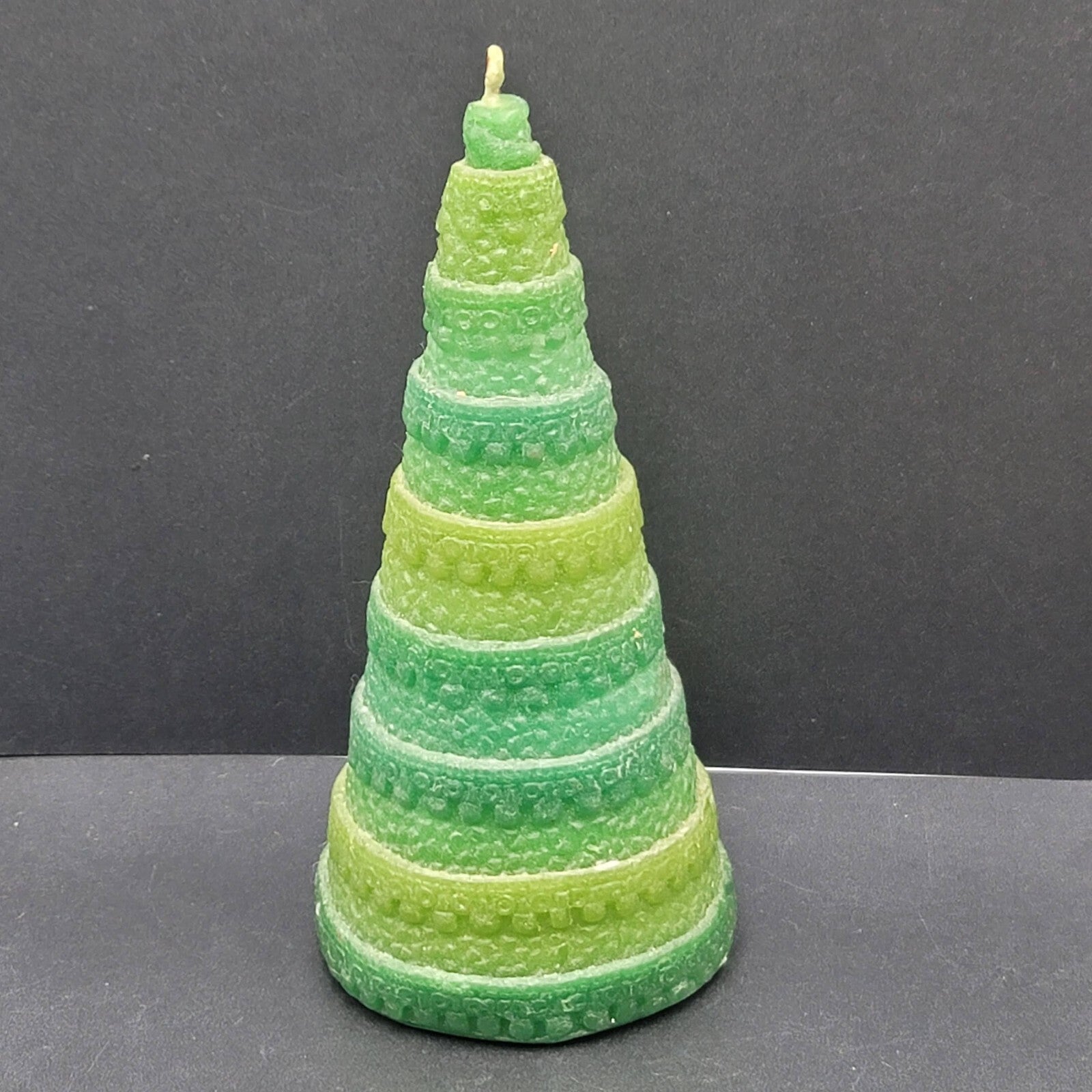 Vintage Hallmark Christmas Tree Candle Green Unused 7" New Old Stock