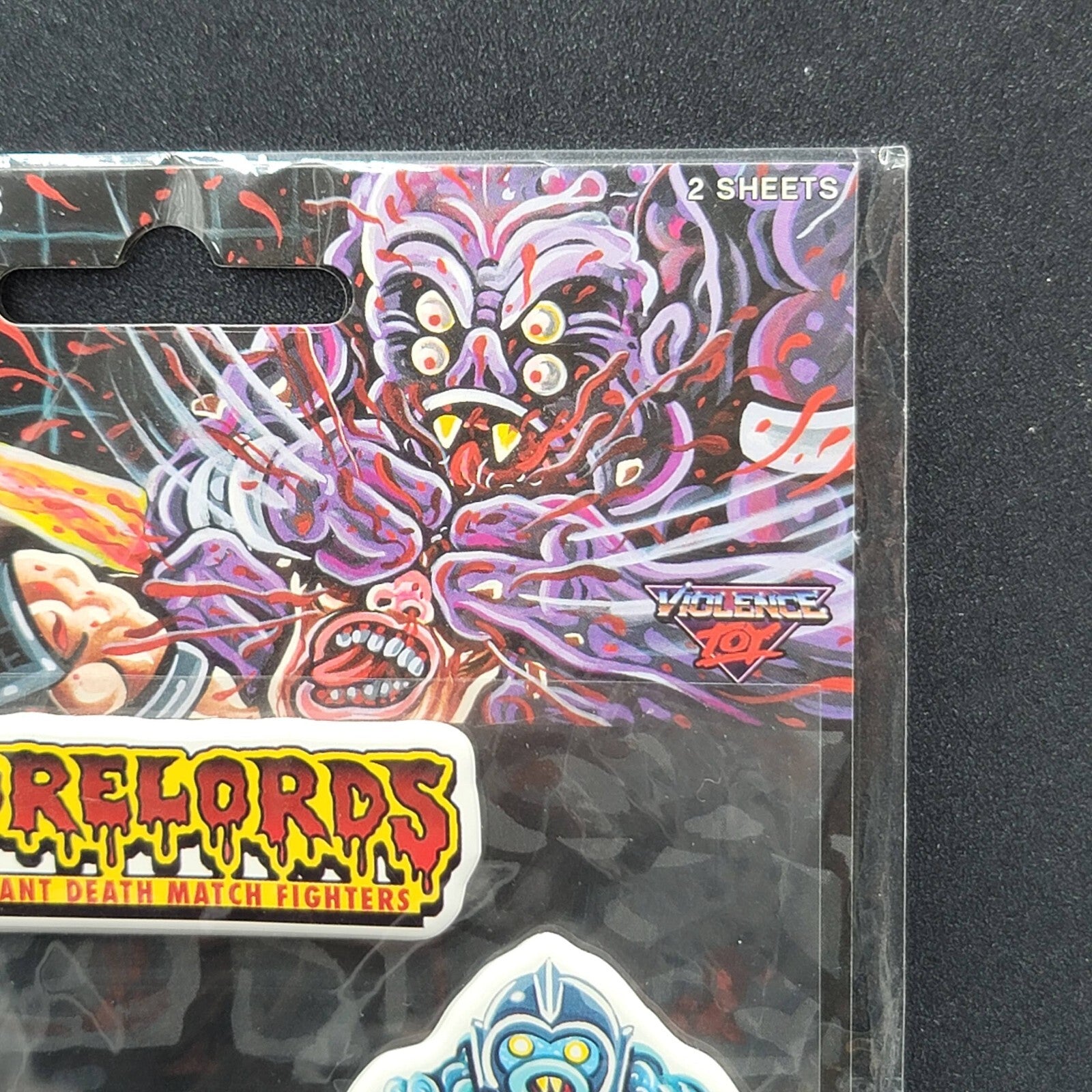 Vintage GORELORDS Mutant Death Match Fighters Puffy Stickers SEALED NOS