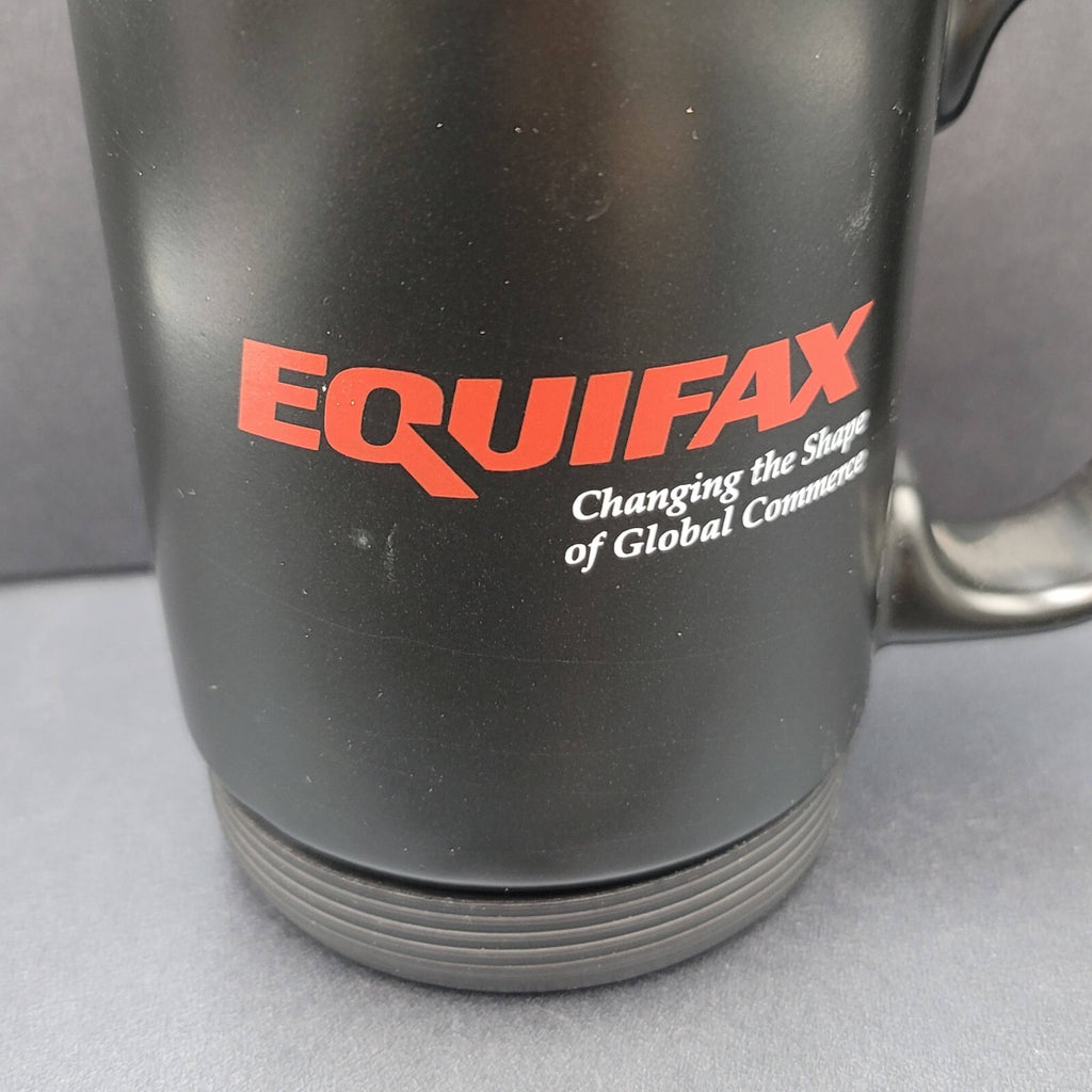 Equifax Coffee Mug Cup Black Advertising Rubber Bottom