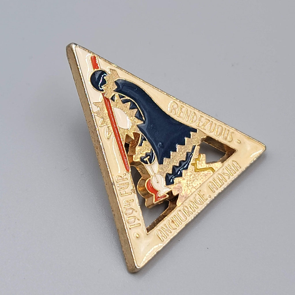 Fur Rendezvous 1994 Enamel Lapel Pin Anchorage Alaska 1.75"