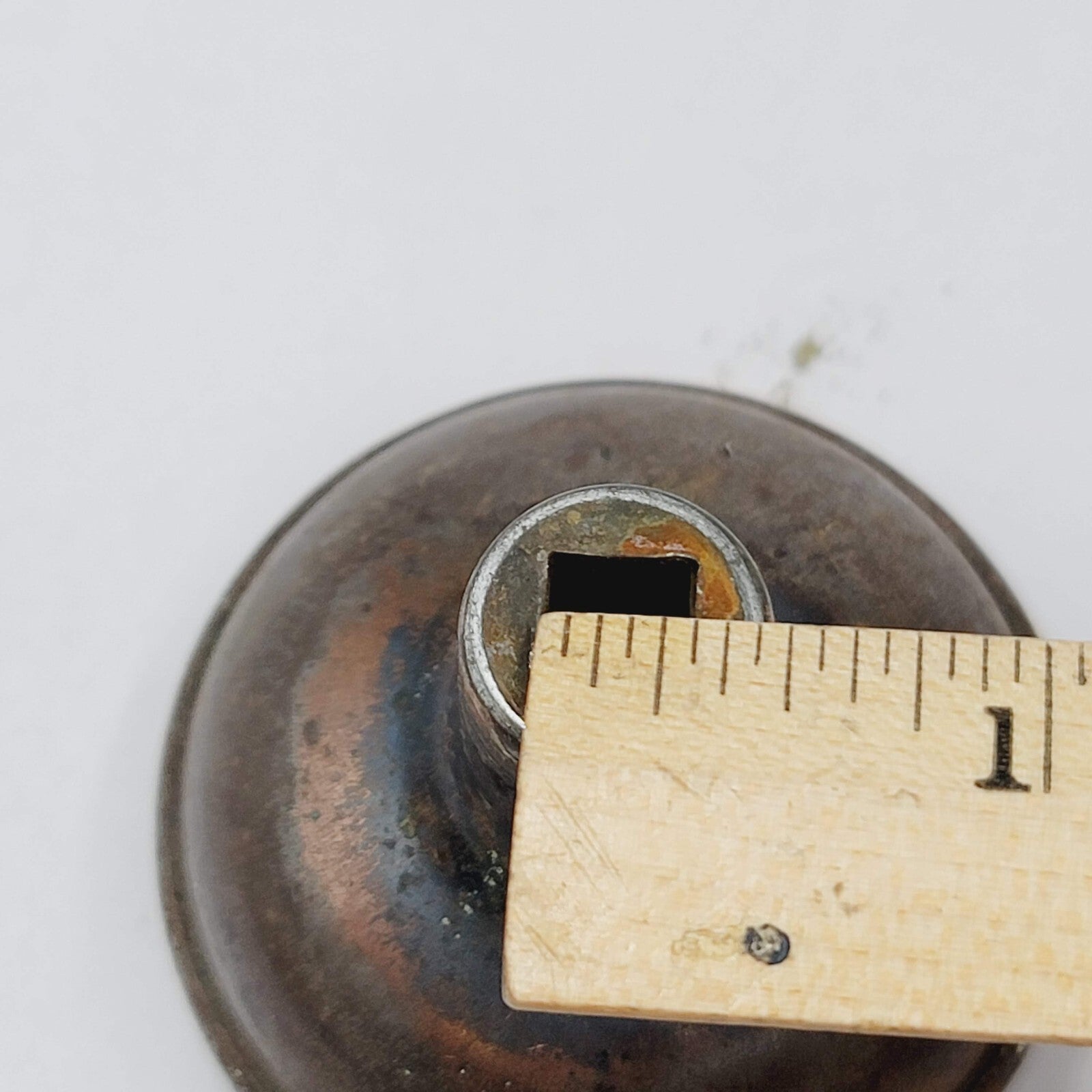 Vintage SINGLE Steel Doorknob Salvage Door Hardware 2.25" (115)