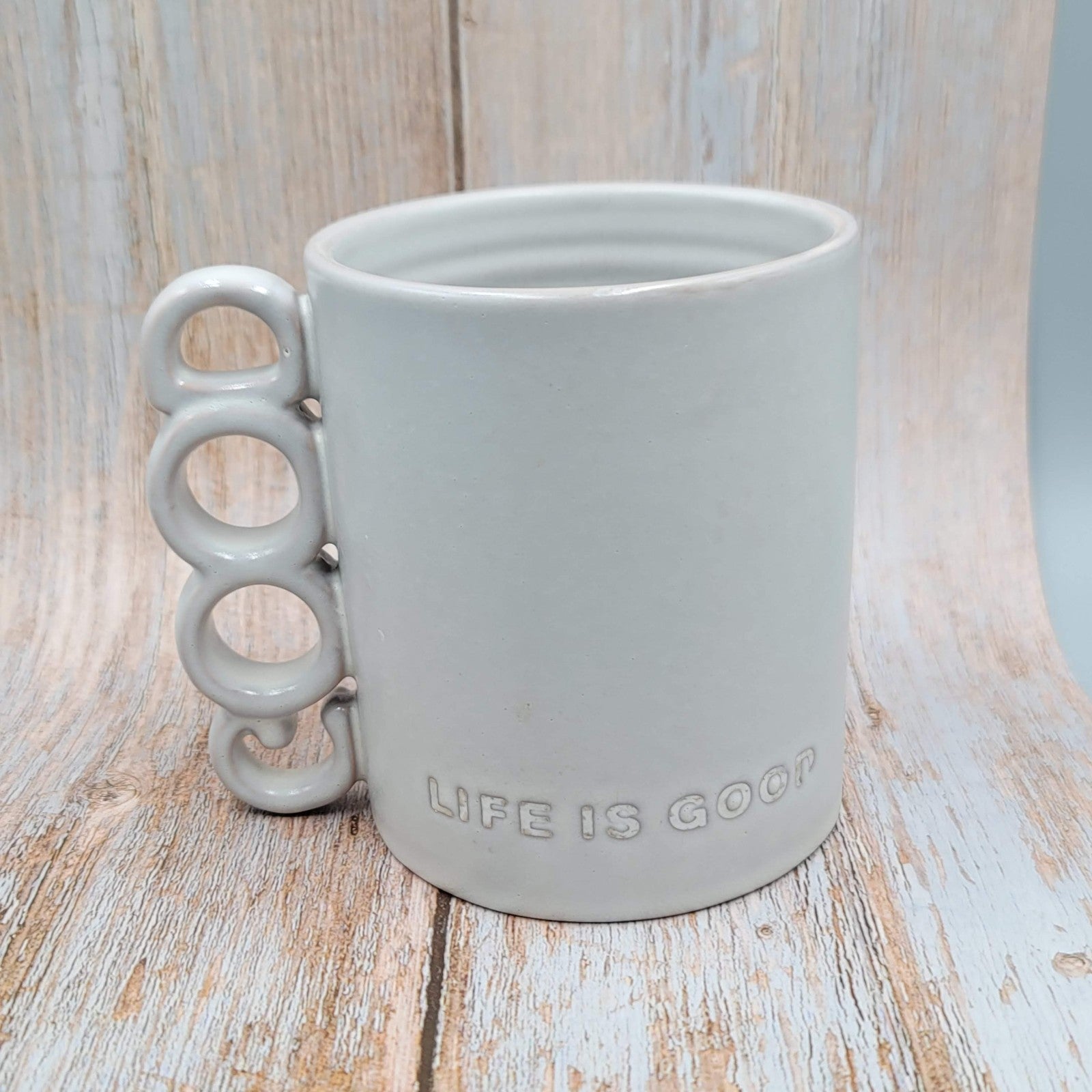 Hallmark Life Is Good Large Coffee Tea Mug Gray Large Ceramic