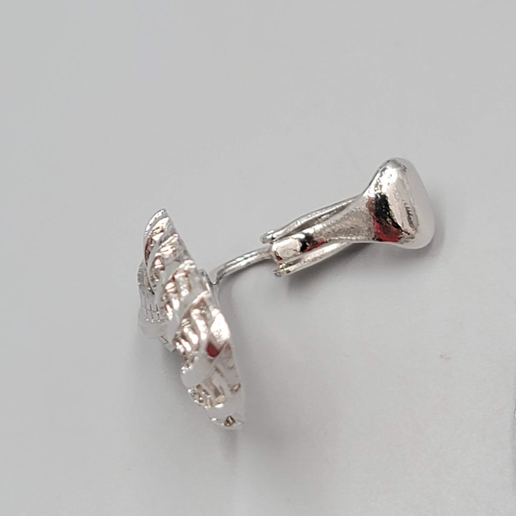 Vintage Judy Lee Clip on Earrings Filigree Silver tone Climber 1 1/8"