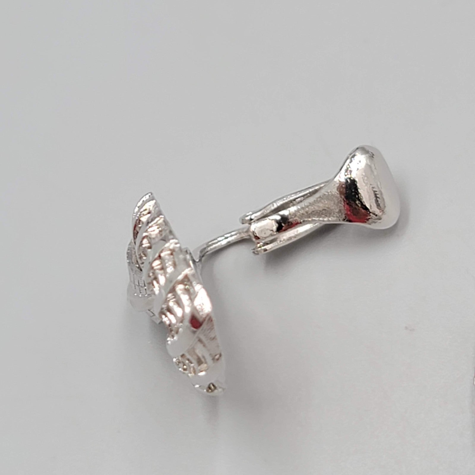 Vintage Judy Lee Clip on Earrings Filigree Silver tone Climber 1 1/8"