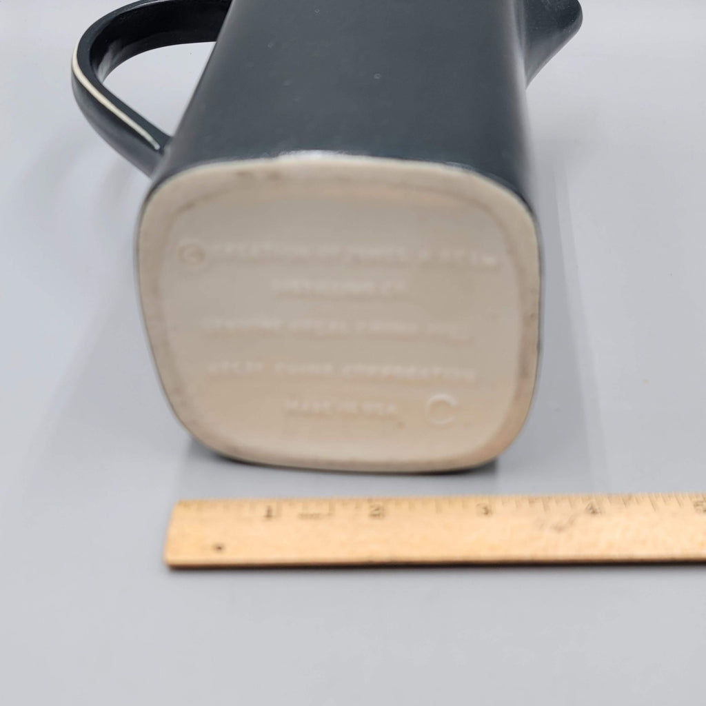Vintage Beam's Black Label Regal China Bar Pitcher Ceramic Advertising USA 1958