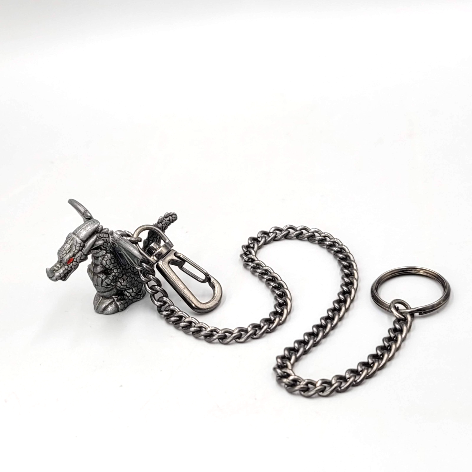 Dragon Chain Wallet Key Chain Gunmetal Gray