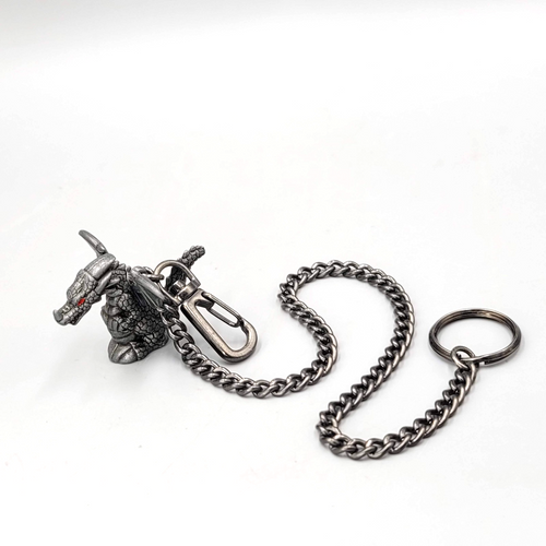 Dragon Chain Wallet Key Chain Gunmetal Gray