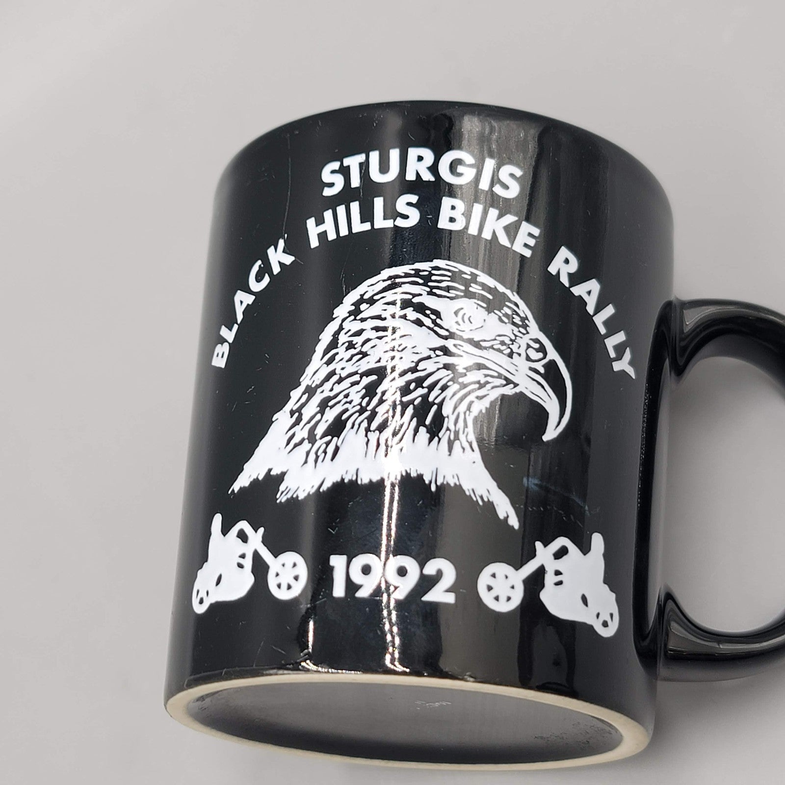 Vintage Sturgis Black Hills Bike Rally 1992 Coffee Mug Motorcycles