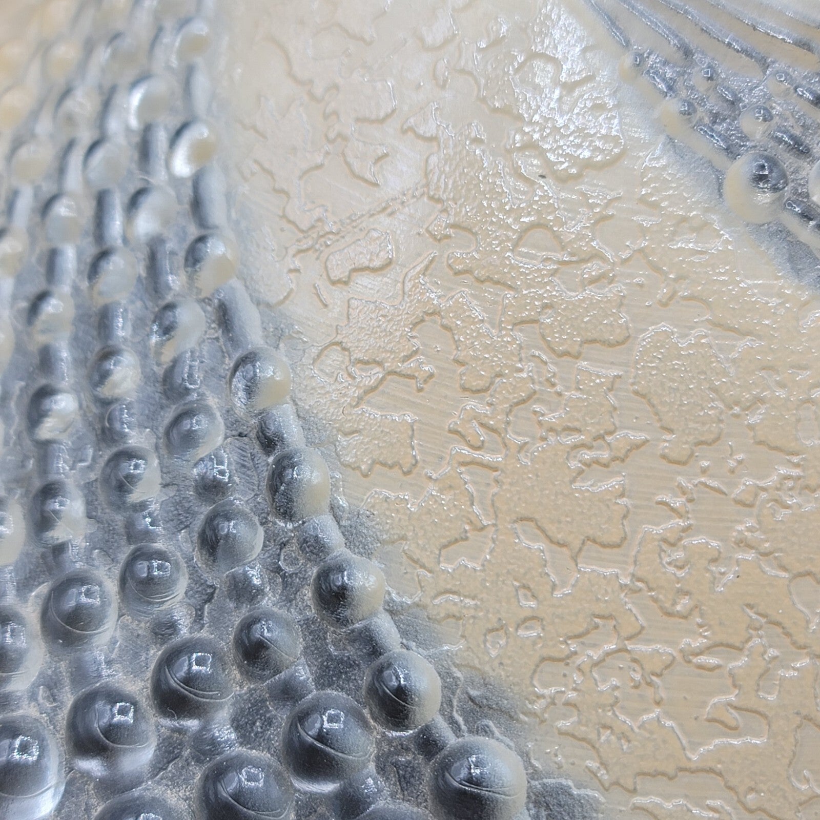 Antique Hobnail Lamp Shade Clear Tan Swirl Patterned 11"