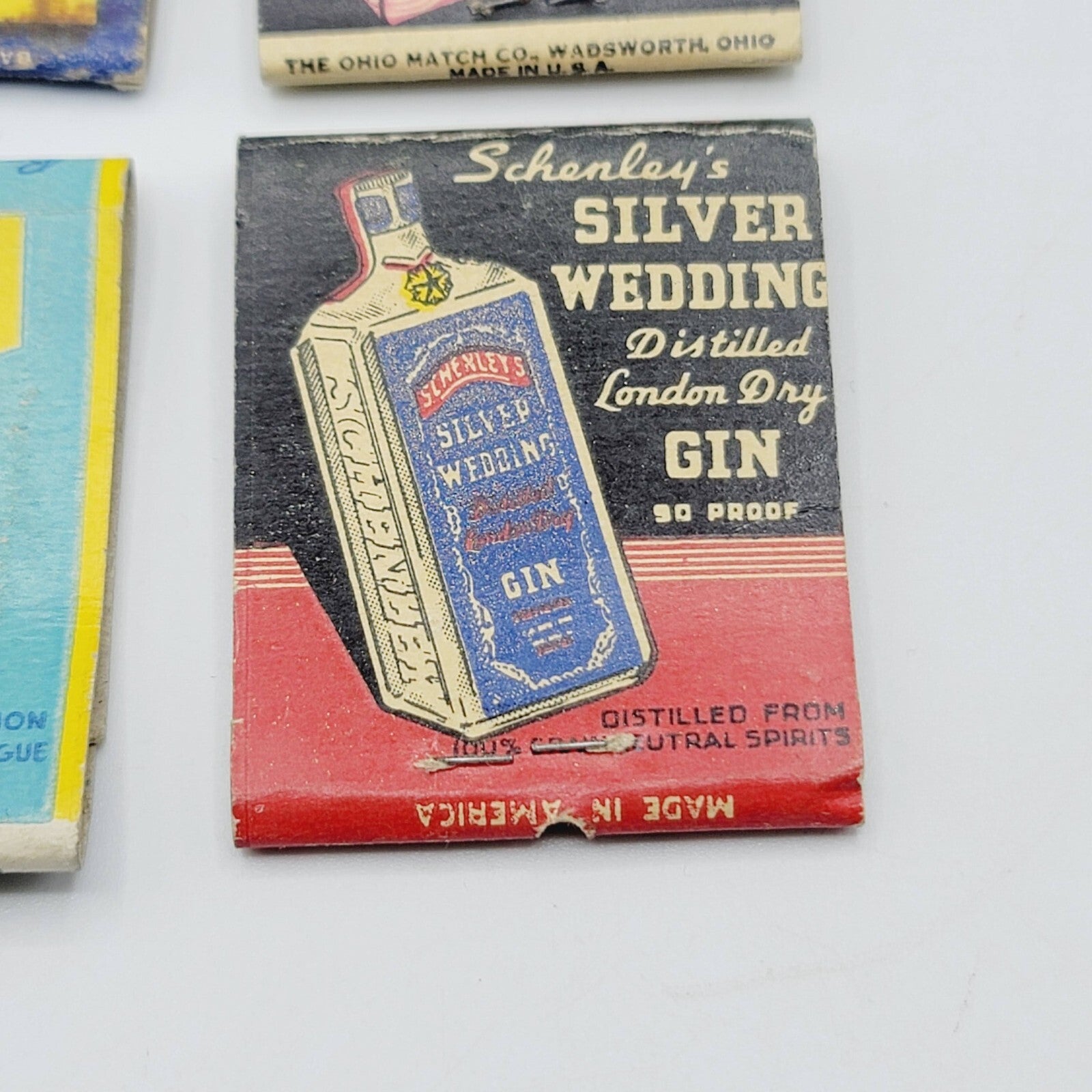 Vintage Advertising Matchbooks Lot of 4 Alka Seltzer Mrs Jessees Quaker Schenley