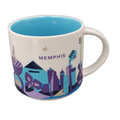 Starbucks Mug You Are Here Collection Memphis Skyline Blue Ceramic Coffee Cup