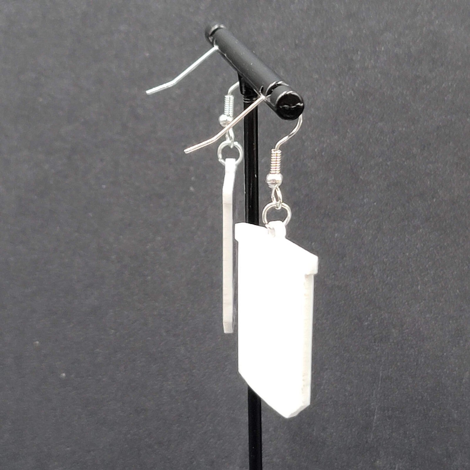 Pierced Earrings Hersheys Cocoa Acrylic Dangle 1.25"