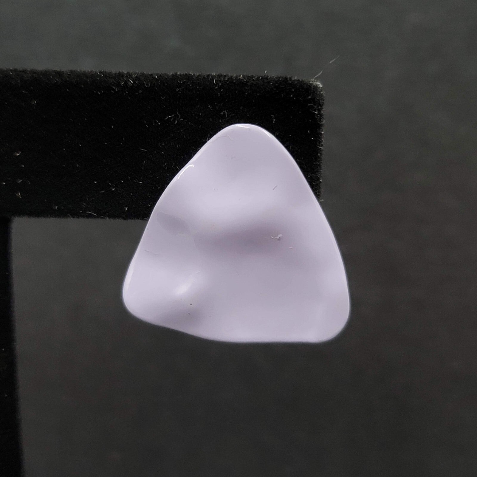 Vintage Pierced Earrings Lavender Purple Enamel Triangle 7/8"
