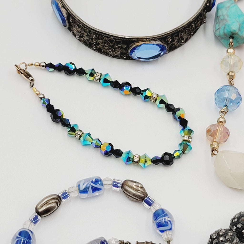 Jewelry Mixed Lot Necklace Bracelets Beaded Stones Glass