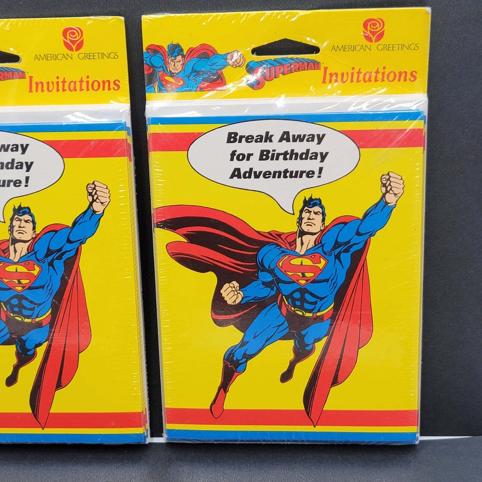 Vintage Superman American Greetings Birthday Invitations 16 NOS Sealed