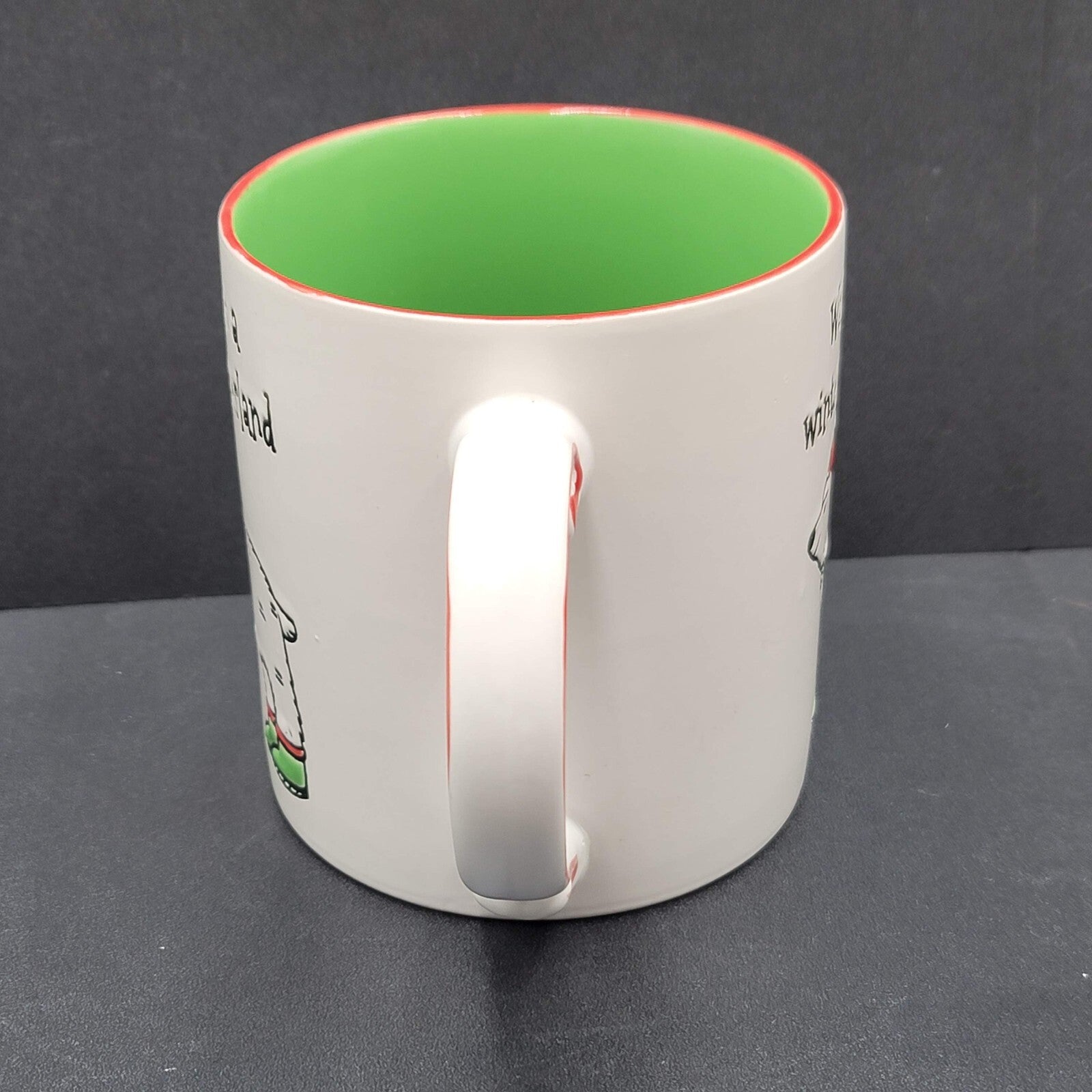 Spectrum Coffee Mug Embossed Walking in a Winter Wonderland Polar Bear Large