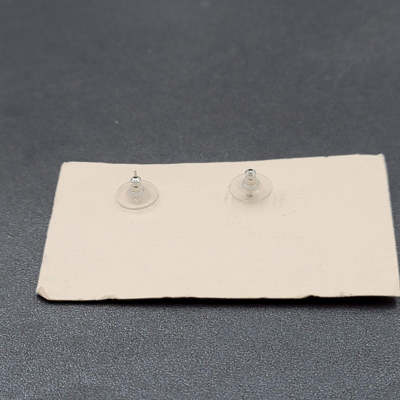 Vintage Tohono Trail Pottery Pierced Earrings Pink White Squares 1"