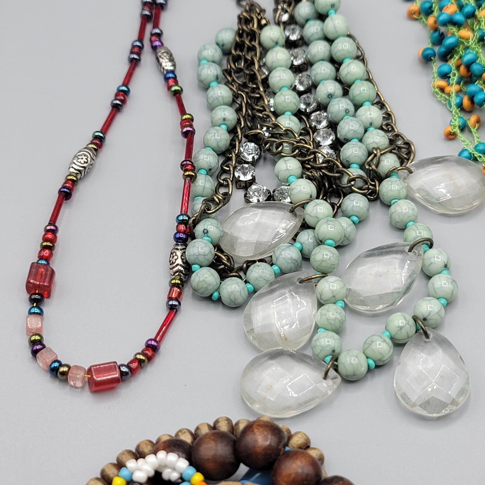 Colorful Jewelry Lot Necklaces Bracelets Beads 27 pcs All Wearble in Good Condit