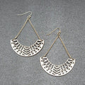 Pierced Earrings Silver tone Dangle Chains Statement 2.5"
