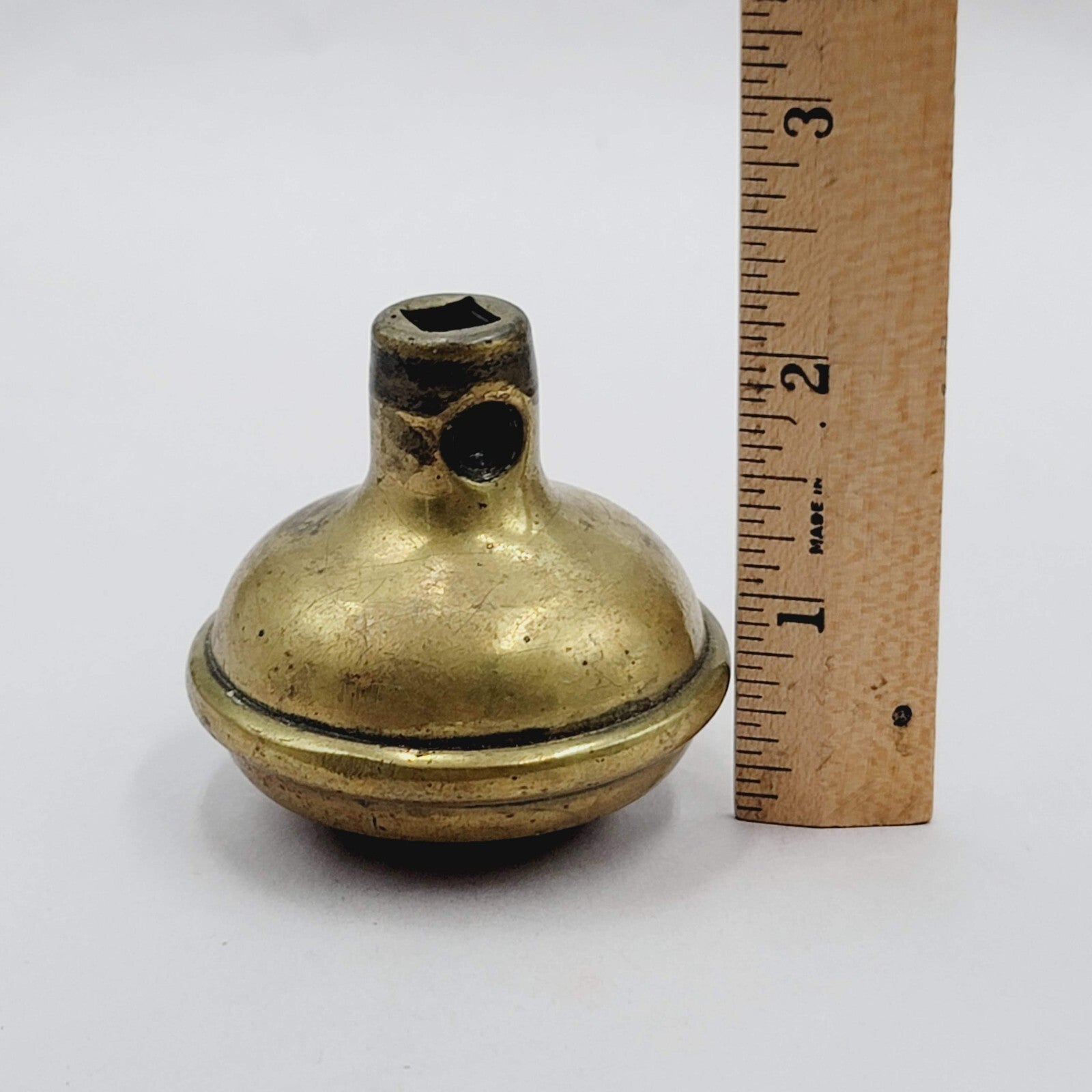 Vintage SINGLE Brass Doorknob Salvage Door Hardware 2.25" DENTED