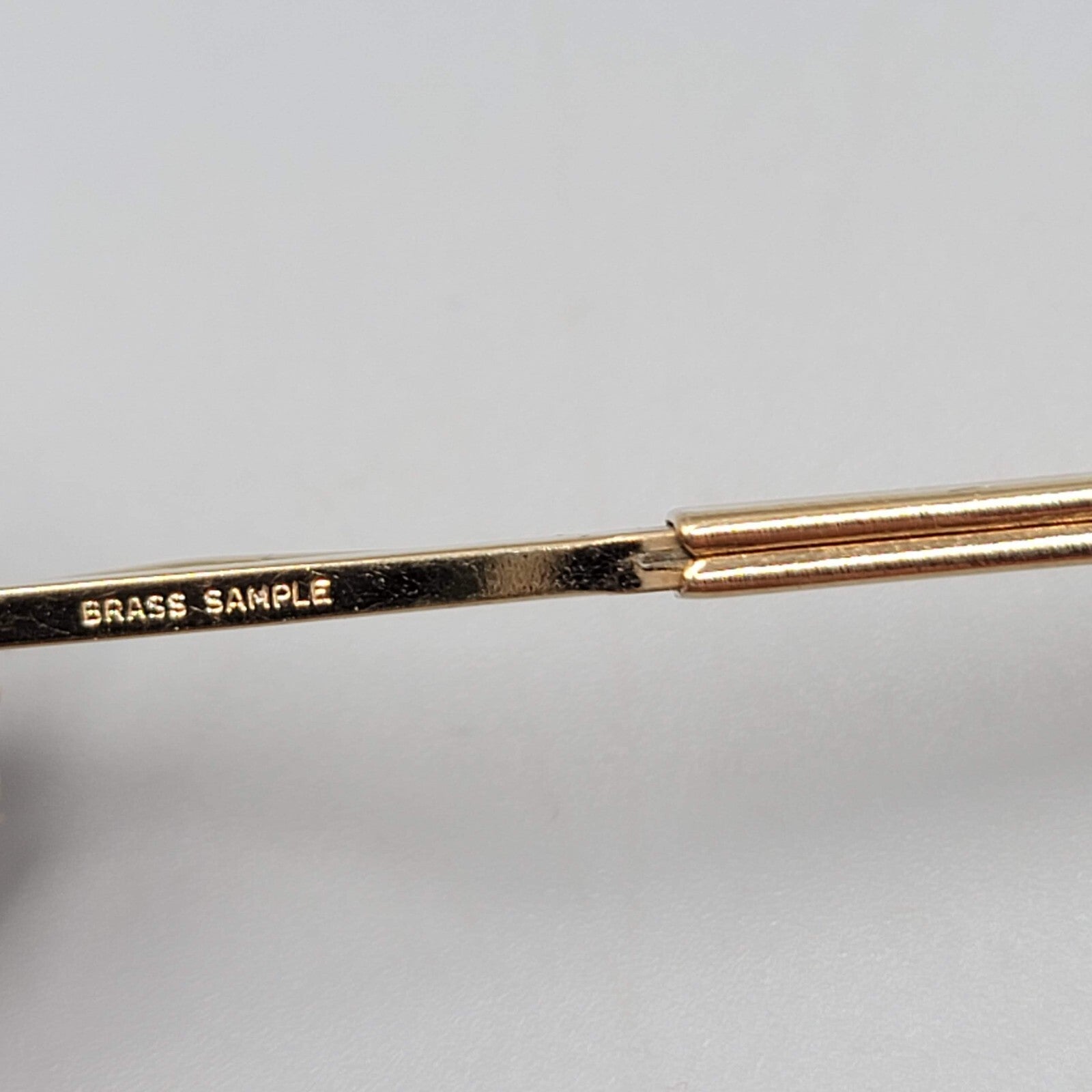 Vintage Collar Bar Clasp Gold tone 2.5" Estate Mens Jewelry