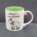 Spectrum Coffee Mug Embossed Walking in a Winter Wonderland Polar Bear Large